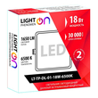 Светильник LightPhenomenON Downlight LT-TP-DL-01-18W-6500K встраиваемый квадратный 170х170 LED - Светильники - Светильники DOWNLIGHT - Магазин электрооборудования для дома ТурбоВольт